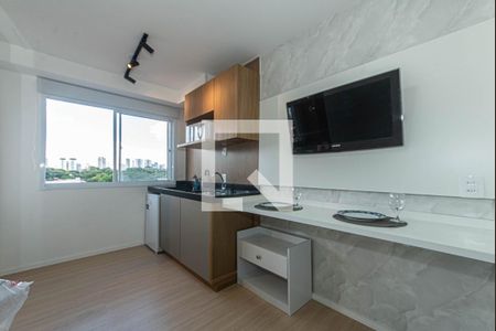 Cozinha de kitnet/studio à venda com 1 quarto, 17m² em Itaim Bibi, São Paulo