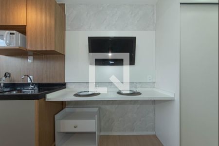 Cozinha de kitnet/studio à venda com 1 quarto, 17m² em Itaim Bibi, São Paulo