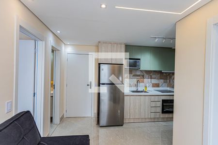 Sala, cozinha e área de serviço de apartamento à venda com 2 quartos, 39m² em Vila Barreto, São Paulo