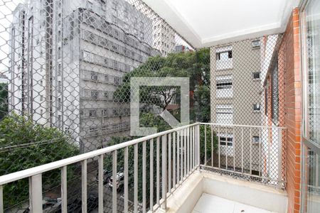 Varanda e Vista da Sala de Estar e Jantar de apartamento para alugar com 3 quartos, 90m² em Paraíso, São Paulo