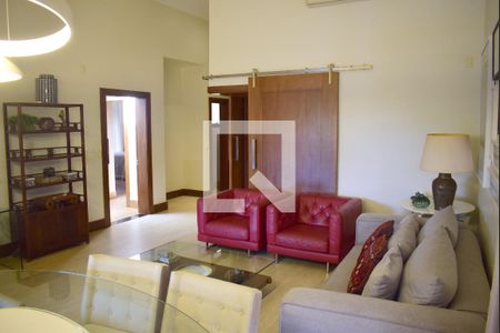 Sala de casa de condomínio para alugar com 3 quartos, 273m² em Alphaville Residencial Um, Ribeirão Preto