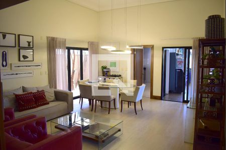 Sala de casa de condomínio para alugar com 3 quartos, 273m² em Alphaville Residencial Um, Ribeirão Preto