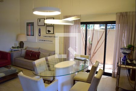 Sala de casa de condomínio para alugar com 3 quartos, 273m² em Alphaville Residencial Um, Ribeirão Preto