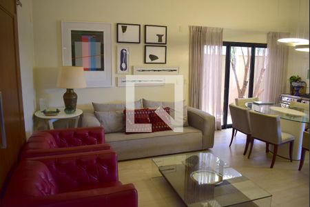 Sala de casa de condomínio para alugar com 3 quartos, 273m² em Alphaville Residencial Um, Ribeirão Preto