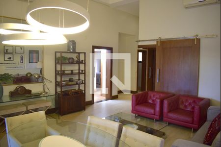 Sala de casa de condomínio para alugar com 3 quartos, 273m² em Alphaville Residencial Um, Ribeirão Preto