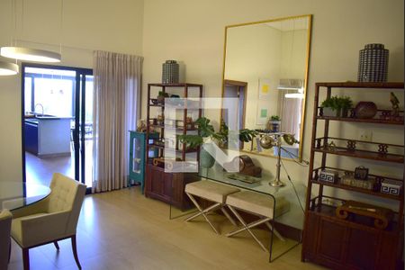 Sala de casa de condomínio para alugar com 3 quartos, 273m² em Alphaville Residencial Um, Ribeirão Preto