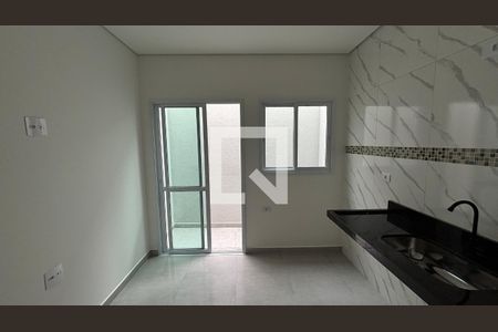 Sala - Cozinha de apartamento para alugar com 1 quarto, 30m² em Parque Novo Oratório, Santo André