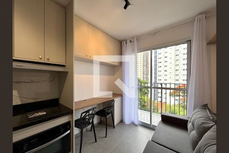 Sala de apartamento para alugar com 1 quarto, 27m² em Campo Belo, São Paulo