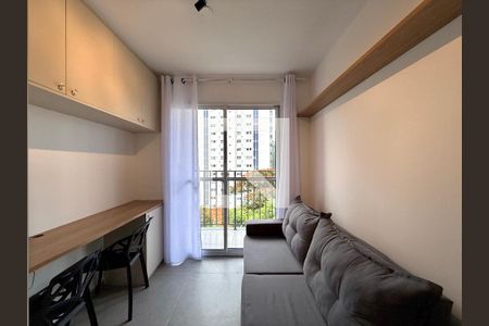 Sala  de apartamento para alugar com 1 quarto, 27m² em Campo Belo, São Paulo