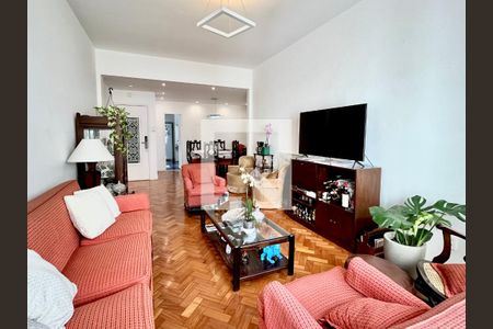 Sala  de apartamento à venda com 3 quartos, 117m² em Leblon, Rio de Janeiro