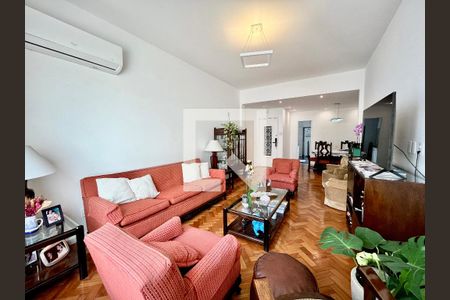 Sala  de apartamento à venda com 3 quartos, 117m² em Leblon, Rio de Janeiro