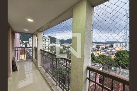 Varanda - Sala de apartamento para alugar com 3 quartos, 89m² em Taquara, Rio de Janeiro