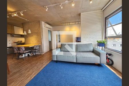 Sala de apartamento para alugar com 1 quarto, 70m² em Jardim das Acacias, São Paulo