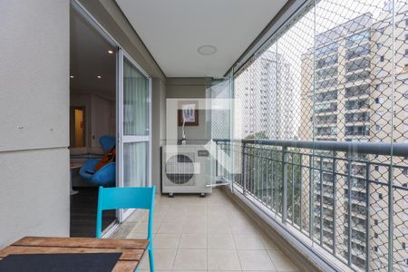 Varanda da Sala de apartamento à venda com 3 quartos, 150m² em Vila Andrade, São Paulo