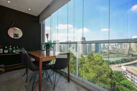 Varanda de apartamento à venda com 1 quarto, 35m² em Real Parque, São Paulo