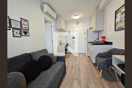 Sala/Cozinha de apartamento para alugar com 1 quarto, 34m² em Brooklin, São Paulo