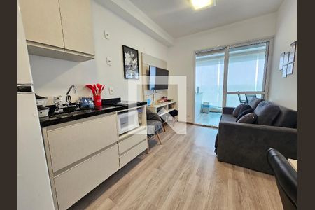 Sala/Cozinha de apartamento para alugar com 1 quarto, 34m² em Brooklin, São Paulo