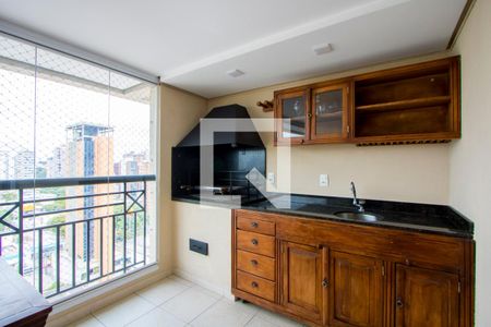 Varanda gourmet de apartamento à venda com 3 quartos, 165m² em Jardim, Santo André