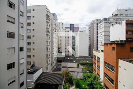 Vista da Sala de Estar e Jantar de apartamento para alugar com 1 quarto, 48m² em Cerqueira César, São Paulo