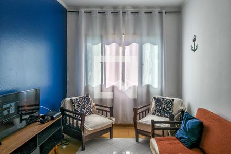 Sala de apartamento para alugar com 1 quarto, 49m² em Vila Tupi, Praia Grande