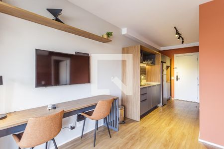 Sala de apartamento à venda com 1 quarto, 43m² em Indianópolis, São Paulo