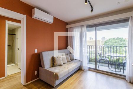 Sala de apartamento à venda com 1 quarto, 43m² em Indianópolis, São Paulo