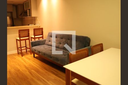 Sala de TV de apartamento para alugar com 1 quarto, 60m² em Jardim Goiás, Goiânia