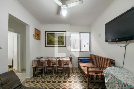 Sala de apartamento para alugar com 1 quarto, 54m² em Canto do Forte, Praia Grande