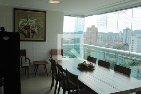 Varanda da Sala de apartamento para alugar com 3 quartos, 150m² em Aparecida, Santos