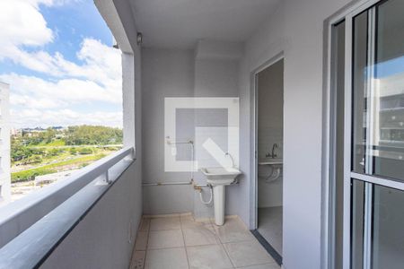 Varanda da sala  de apartamento à venda com 2 quartos, 45m² em Canhema, Diadema