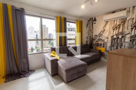 SALA de apartamento para alugar com 1 quarto, 70m² em Cambuí, Campinas