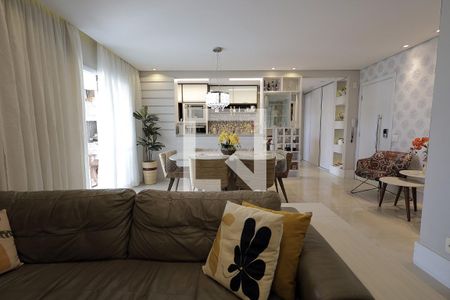 Sala e Sala de Jantar de apartamento à venda com 2 quartos, 92m² em Jardim, Santo André