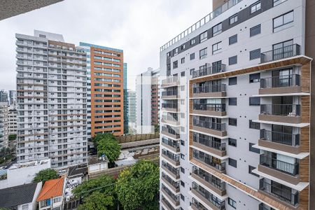 Sala/Cozinha - Vista de apartamento à venda com 1 quarto, 27m² em Pinheiros, São Paulo