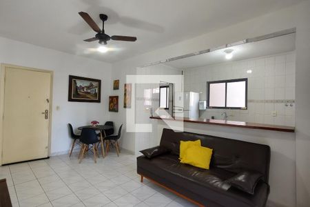 Sala de apartamento para alugar com 1 quarto, 54m² em Boqueirão, Praia Grande