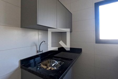 Sala/cozinha de apartamento para alugar com 1 quarto, 33m² em Macuco, Santos