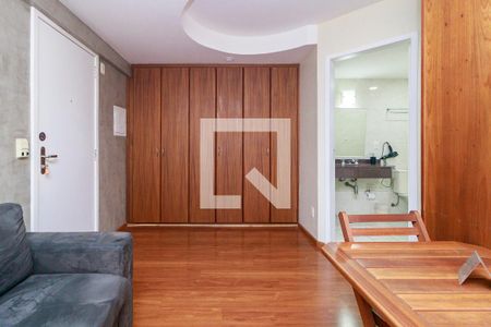 Sala de apartamento à venda com 1 quarto, 33m² em Brooklin, São Paulo