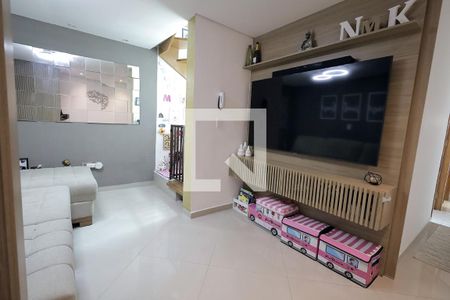 Sala de apartamento à venda com 3 quartos, 138m² em Vila Valparaíso, Santo André