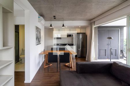 Sala de apartamento para alugar com 1 quarto, 63m² em Cidade Monções, São Paulo