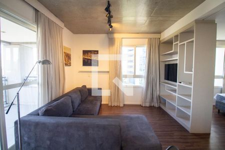 Sala de apartamento para alugar com 1 quarto, 63m² em Cidade Monções, São Paulo