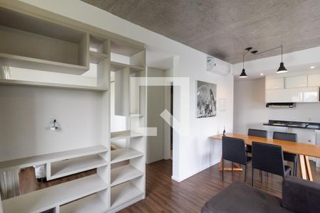 Sala de apartamento para alugar com 1 quarto, 63m² em Cidade Monções, São Paulo