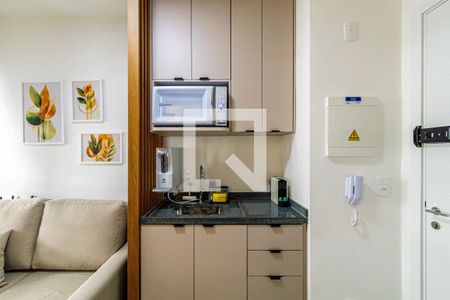 Cozinha de apartamento para alugar com 1 quarto, 26m² em Pinheiros, São Paulo