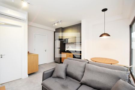Sala de estar de kitnet/studio para alugar com 1 quarto, 44m² em Pinheiros, São Paulo
