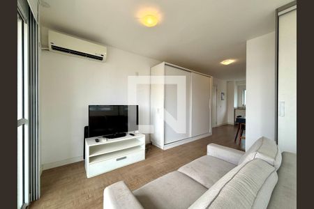 Sala  de apartamento para alugar com 1 quarto, 51m² em Brooklin, São Paulo