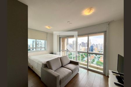 Sala  de apartamento para alugar com 1 quarto, 51m² em Brooklin, São Paulo