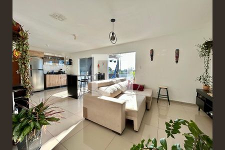 Sala  de apartamento para alugar com 3 quartos, 100m² em Campeche, Florianópolis