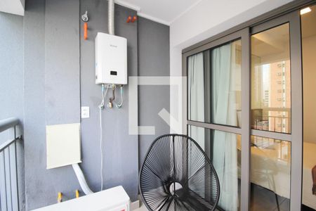 Varanda de kitnet/studio para alugar com 1 quarto, 26m² em Indianópolis, São Paulo