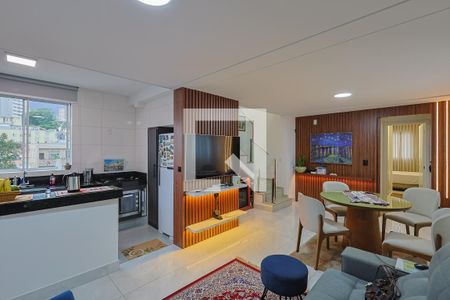 Sala de apartamento à venda com 3 quartos, 150m² em Serra, Belo Horizonte