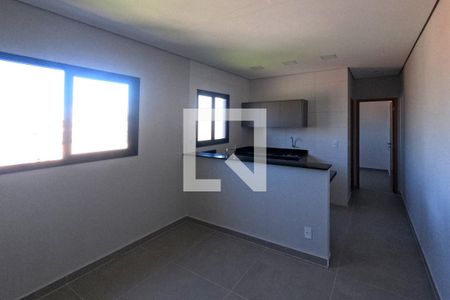 Sala de casa de condomínio para alugar com 1 quarto, 33m² em Macuco, Santos