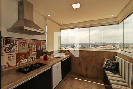 Varanda Gourmet de apartamento à venda com 2 quartos, 52m² em Vila Humaita, Santo André