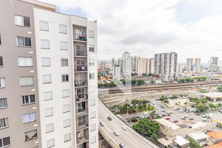 Sala/Cozinha - Vista de apartamento para alugar com 1 quarto, 25m² em Belenzinho, São Paulo